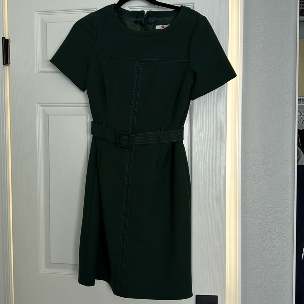 Boden Forest Green Belted Dress size 6R